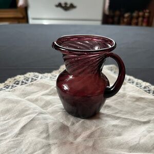 Vintage Empoli amethyst glass pitcher
